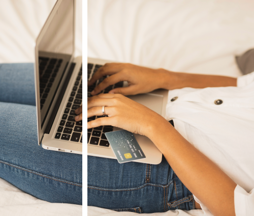 a lady applying online
